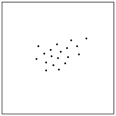 A professional graphic illustration featuring scattered black dots on a white background, representing point as a design element
