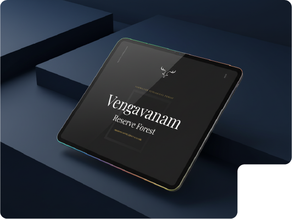 Vengavanam website UI design - Website for a tiger conservative called Vengavanam a project by Halo Design Academy student