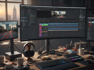 A graphic designer working on an animation