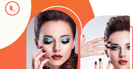 A professional UI UX case study showing a makeup artist portfolio website for beauty and bridal services