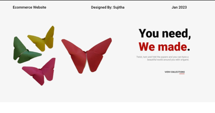 A professional UI UX case study showing Origamworld origami products store e-commerce website design for creative crafts