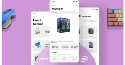 A professional UI UX case study showing a PC Doc computer building and hardware repair android application