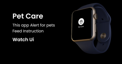 A professional UI UX case study showing a pet care feed instruction mobile app design for iOS