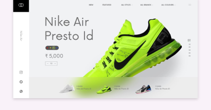A professional UI UX case study showing a sports and fitness e-commerce web design for Sporty