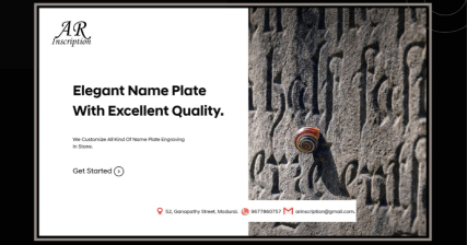 A professional UI UX case study showing an AR inscription stone engraving web design for digital archaeology