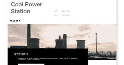 A professional UI UX case study showing a Bayswater coal power station web design for industrial energy