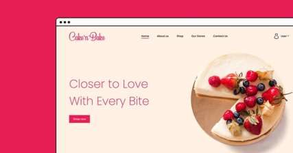 A professional UI UX case study showing a Cake n Bake pastry ordering platform website design