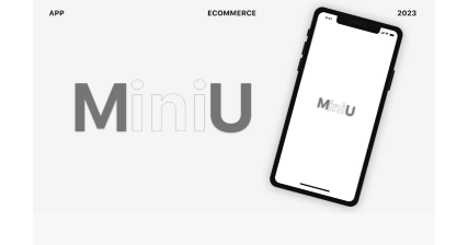 A professional UI UX case study showing a miniature products catalog mobile app design for Miniu Android
