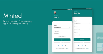 A professional UI UX case study showing a custom tailoring management mobile app design for Minted Android